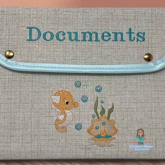 Seahorse Bubble Baby document folder - Picture 4 of 4